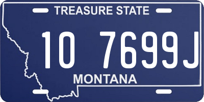 MT license plate 107699J