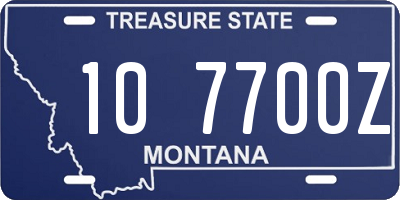 MT license plate 107700Z