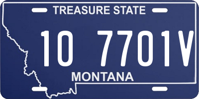 MT license plate 107701V