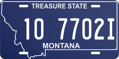 MT license plate 107702I