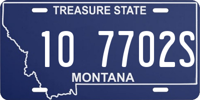 MT license plate 107702S