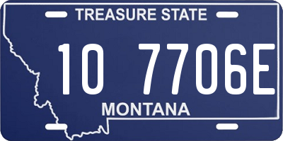 MT license plate 107706E