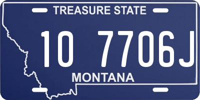 MT license plate 107706J