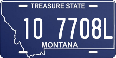 MT license plate 107708L