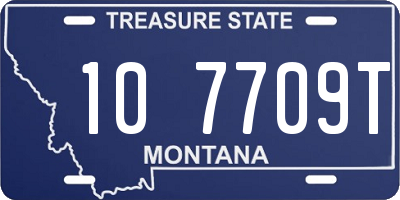 MT license plate 107709T