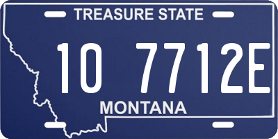 MT license plate 107712E