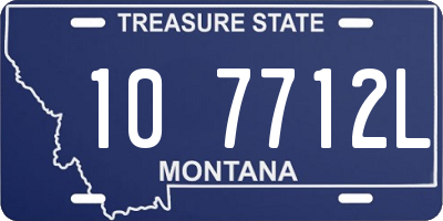 MT license plate 107712L