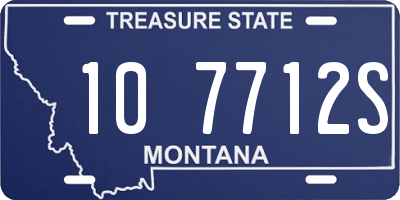 MT license plate 107712S