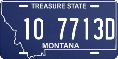 MT license plate 107713D