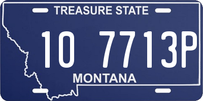 MT license plate 107713P