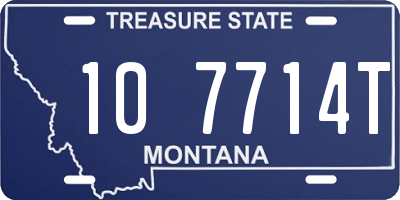 MT license plate 107714T