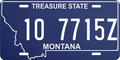 MT license plate 107715Z