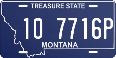 MT license plate 107716P