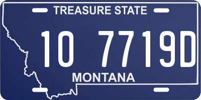 MT license plate 107719D