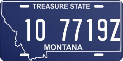 MT license plate 107719Z