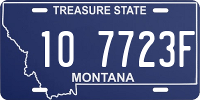 MT license plate 107723F