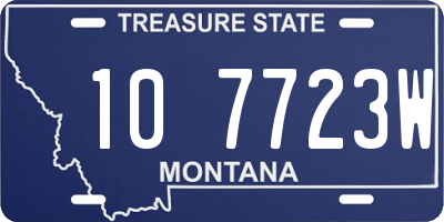 MT license plate 107723W