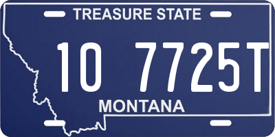 MT license plate 107725T