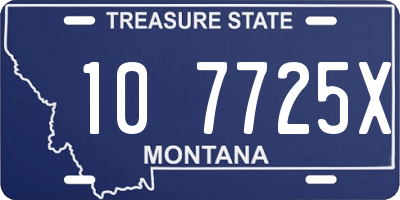 MT license plate 107725X