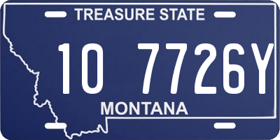 MT license plate 107726Y