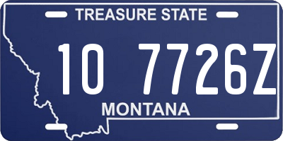 MT license plate 107726Z