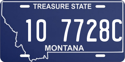 MT license plate 107728C