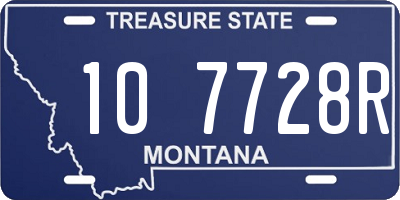 MT license plate 107728R