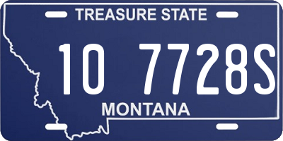 MT license plate 107728S