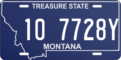 MT license plate 107728Y