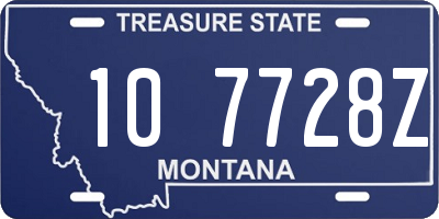 MT license plate 107728Z