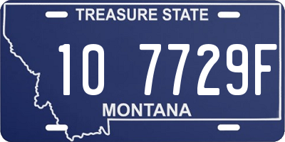 MT license plate 107729F