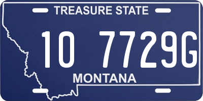 MT license plate 107729G