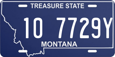 MT license plate 107729Y