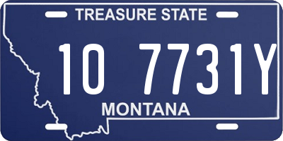 MT license plate 107731Y