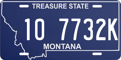 MT license plate 107732K