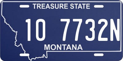 MT license plate 107732N