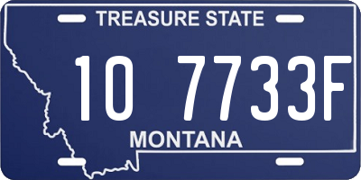 MT license plate 107733F