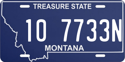 MT license plate 107733N