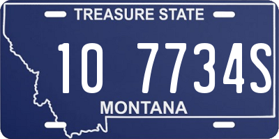 MT license plate 107734S