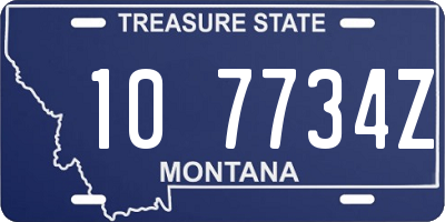 MT license plate 107734Z