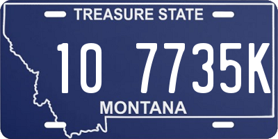 MT license plate 107735K