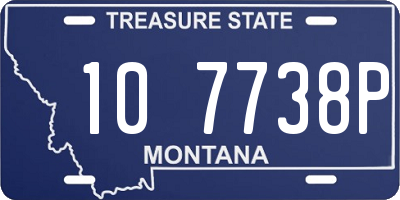 MT license plate 107738P