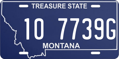 MT license plate 107739G