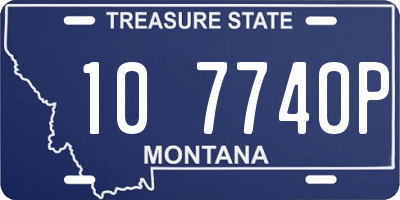 MT license plate 107740P