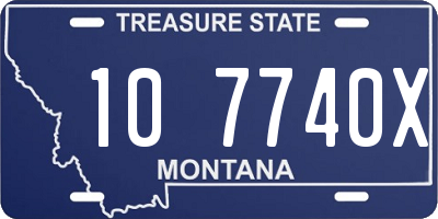 MT license plate 107740X