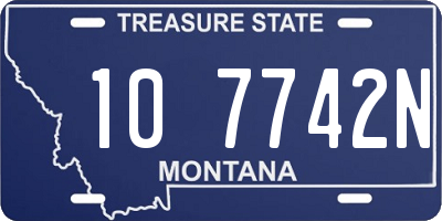 MT license plate 107742N