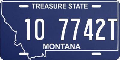 MT license plate 107742T