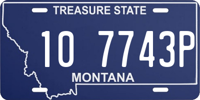 MT license plate 107743P