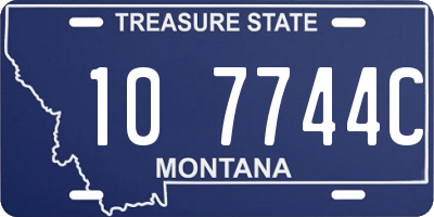 MT license plate 107744C