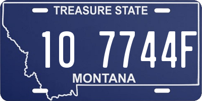 MT license plate 107744F